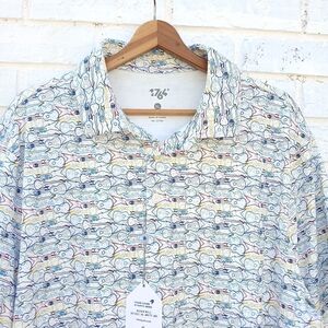 1764 Golf Polo Guitar Print Rock And Roll XL